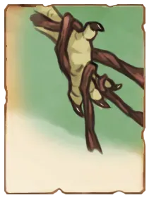 Monster card "m1," depicting the silhouette of a tangled brown vine-like creature.